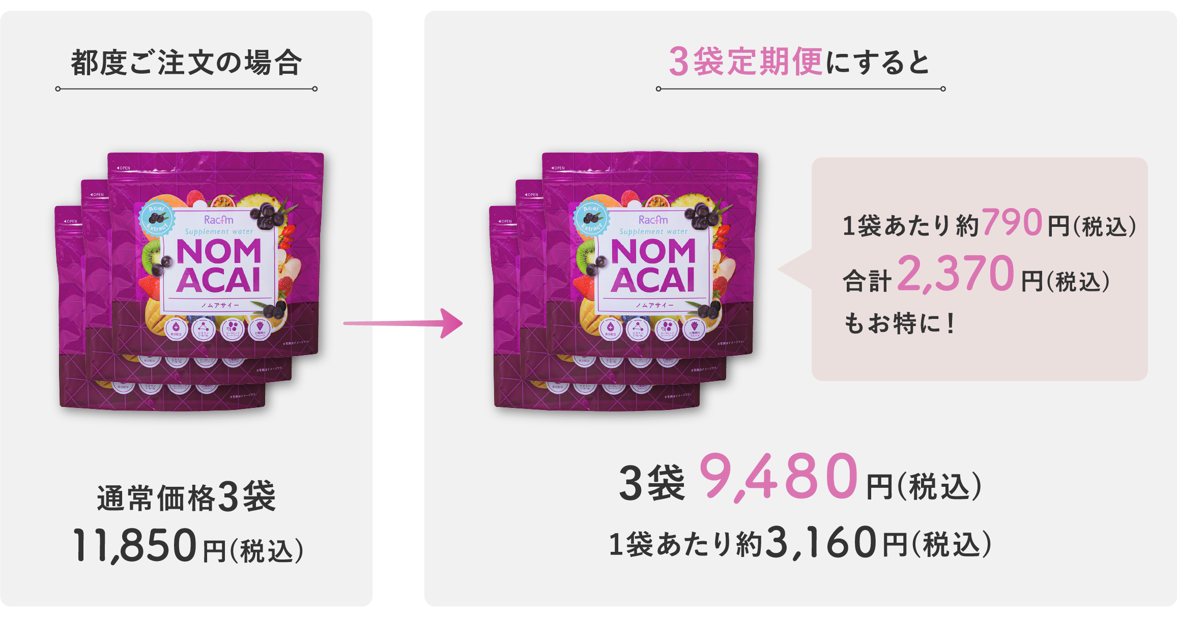 NOM ACAI 3袋定期便